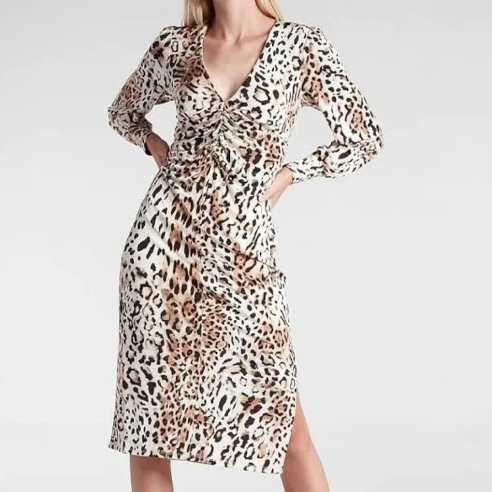 Leopard Print Midi Dress